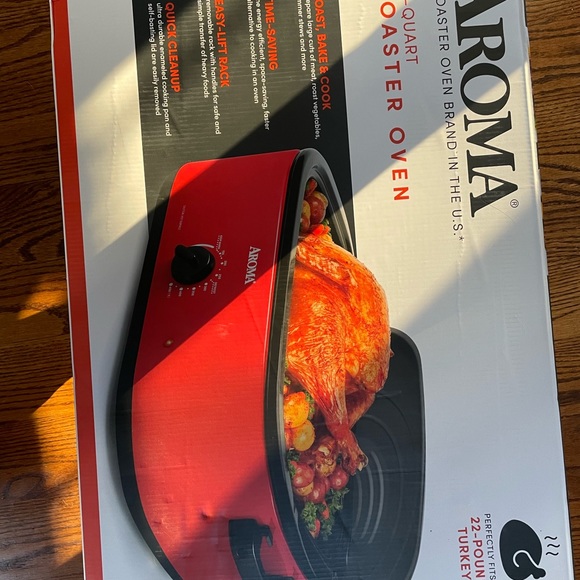 BRAND NEW AROMA 18 Quart ROASTER OVEN red - Picture 6 of 7